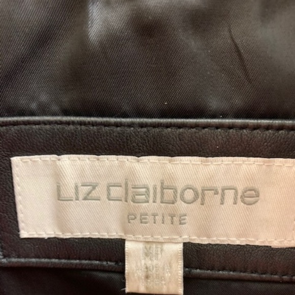 Liz Claiborne Black Leather Jacket - Picture 2 of 6